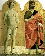 Piero della Francesca sts sebastian and john the baptist from the polyptych of the misericordia Sweden oil painting artist